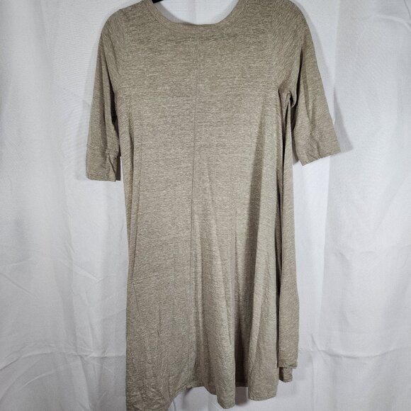We The Free Anthropologie Tan Slouchy Button Dress Women's (Size M) - Picture 2 of 6